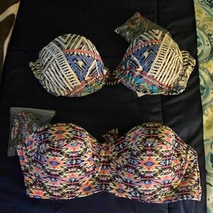 2 Billabong swim suit tops
